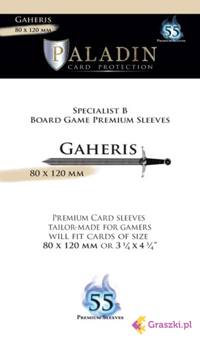 Koszulki na karty (80x120) Gaheris Premium , 55 sztuk | Paladin // darmowa dostawa od 249.99 zł // wysyłka do 24 godzin! // odbiór osobisty w Opolu